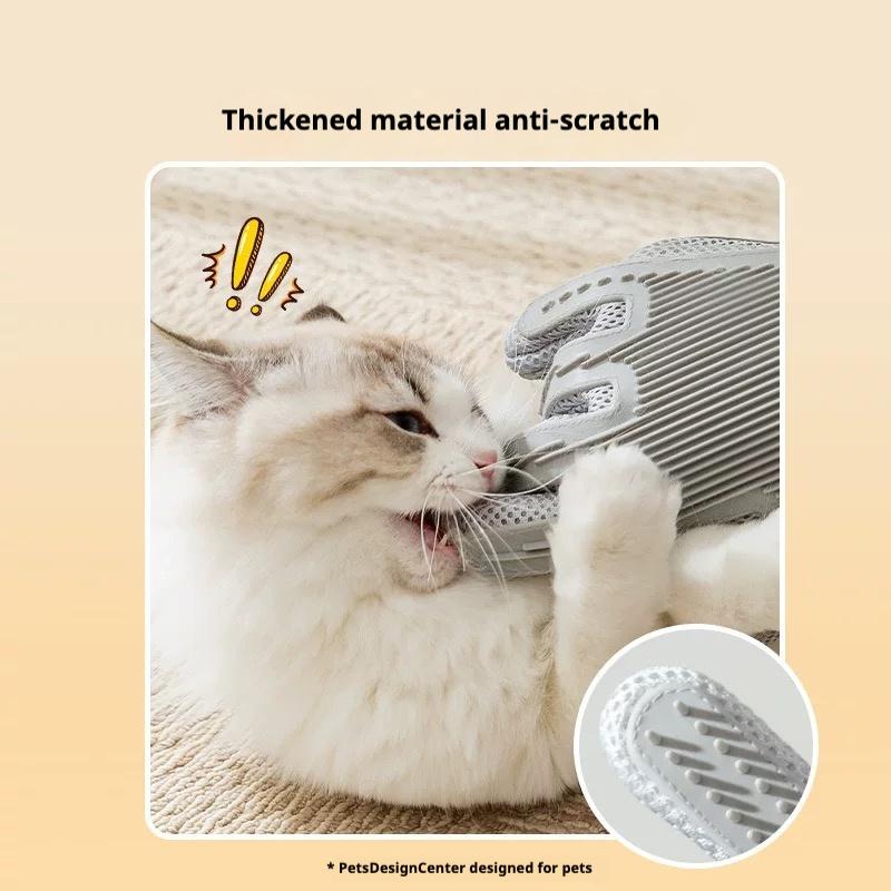2-in-1 Pet Grooming Gloves for Dogs Cats Hair Removal Massage - Image 4