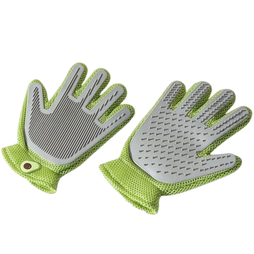 2-in-1 Pet Grooming Gloves for Dogs Cats Hair Removal Massage