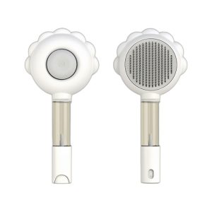 2-in-1 Self Cleaning Pet Brush with Spray for Dogs Grooming