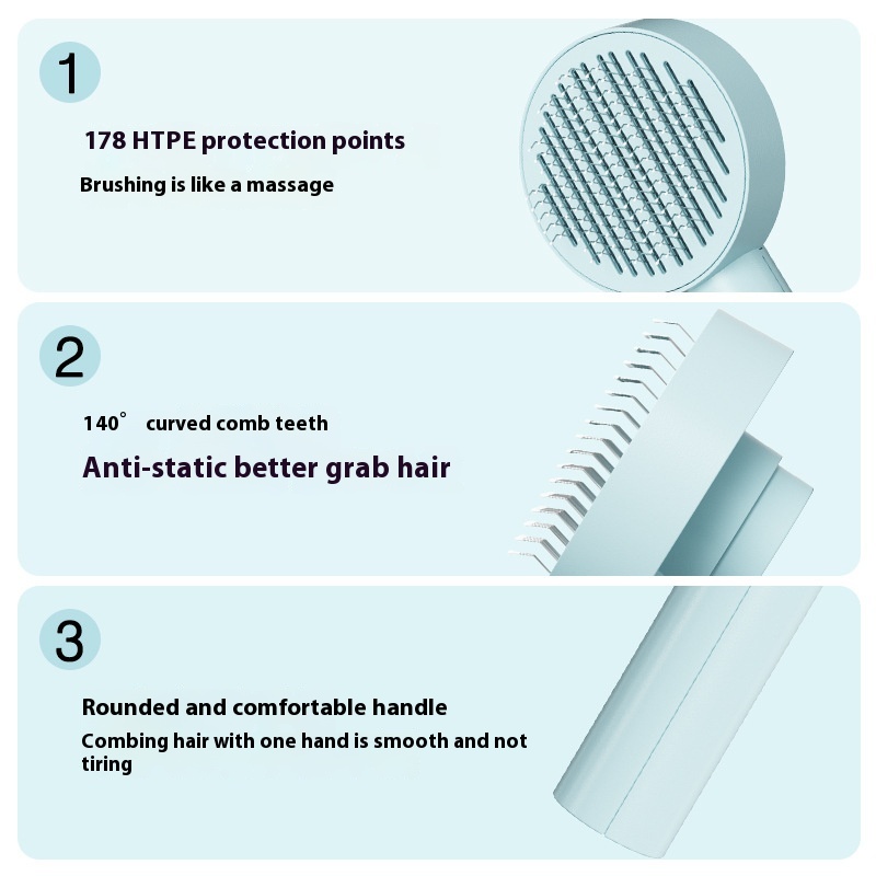 Self Cleaning Pet Needle Comb for Dogs and Cats Grooming - Image 4