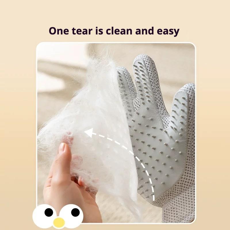 2-in-1 Pet Grooming Gloves for Dogs Cats Hair Removal Massage - Image 6