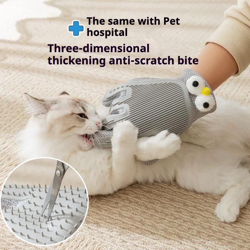 2-in-1 Pet Grooming Gloves for Dogs Cats Hair Removal Massage - Image 2