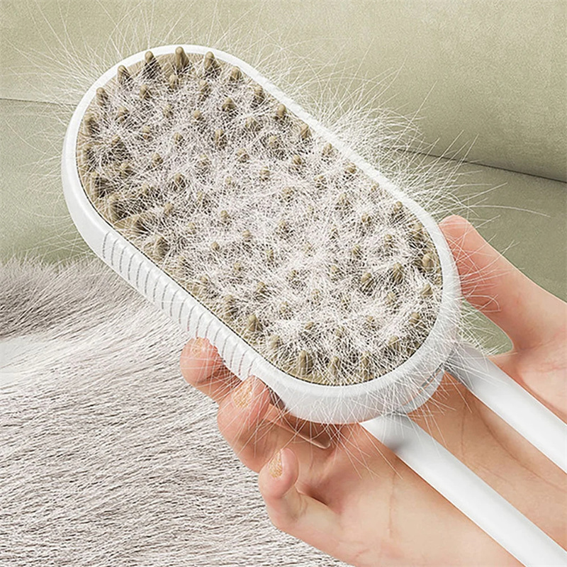 3-in-1 Steam Pet Brush for Cats Dogs Grooming Massage - Image 10