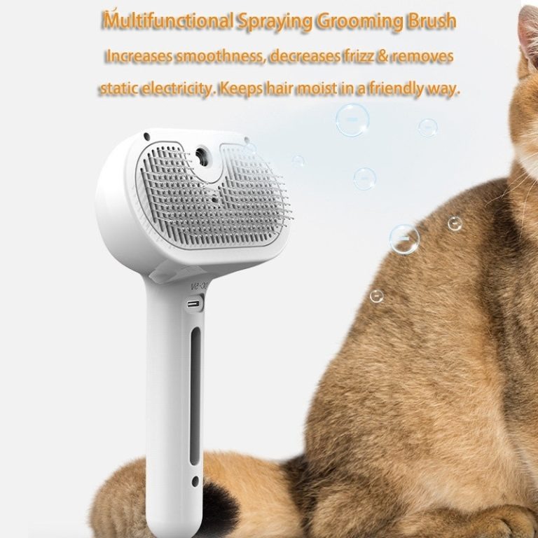 Self Cleaning Pet Hair Remover Comb with Mist for Dogs Grooming - Image 3