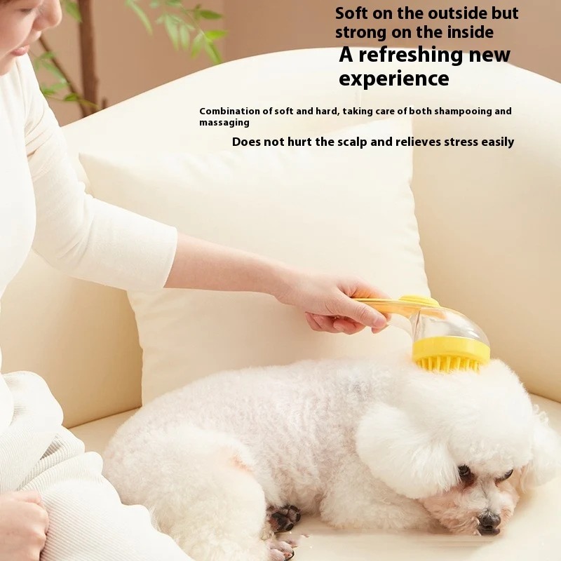 Long Handle Pet Bath Brush for Dogs and Cats Grooming - Image 3